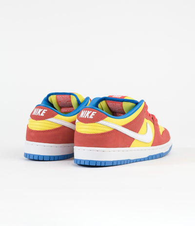 Nike SB Dunk Low Pro 'Bart Simpson' Shoes - Habanero Red / White - Blue Hero