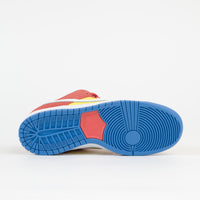 Nike SB Dunk Low Pro 'Bart Simpson' Shoes - Habanero Red / White - Blue Hero thumbnail