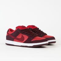 Nike SB Dunk Low Pro Cherry Shoes in Burgundy Crush and Team Red and University Red thumbnail