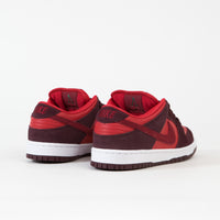Nike SB Dunk Low Pro Cherry Shoes in Burgundy Crush and Team Red and University Red thumbnail