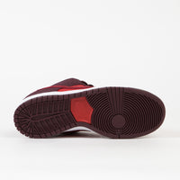 Nike SB Dunk Low Pro Cherry Shoes in Burgundy Crush and Team Red and University Red thumbnail