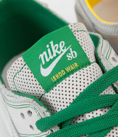 Nike SB Dunk Low Pro Ishod Deconstructed Shoes - White / White - Aloe Verde - Tour Yellow