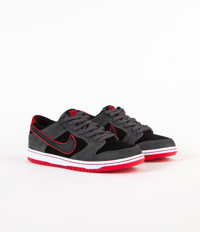 Nike SB Dunk Low Pro Ishod Wair Shoes - Dark Grey / Black - University Red - White