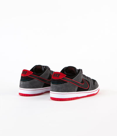 Nike SB Dunk Low Pro Ishod Wair Shoes - Dark Grey / Black - University Red - White