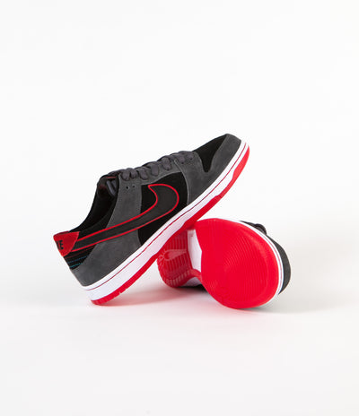 Nike SB Dunk Low Pro Ishod Wair Shoes - Dark Grey / Black - University Red - White