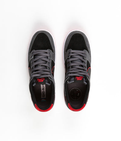 Nike SB Dunk Low Pro Ishod Wair Shoes - Dark Grey / Black - University Red - White