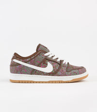 Nike SB Dunk Low Pro Premium 'Paisley' Shoes in Cacao Wow and Summit White and Rough Green