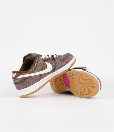 Nike SB Dunk Low Pro Premium 'Paisley' Shoes in Cacao Wow and Summit White and Rough Green