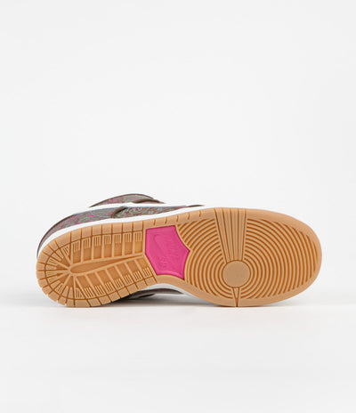 Nike SB Dunk Low Pro Premium 'Paisley' Shoes in Cacao Wow and Summit White and Rough Green