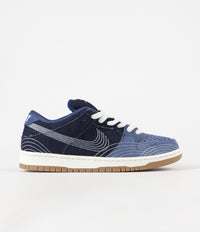 Nike SB Dunk Low Pro Premium 'Sashiko' Shoes in Mystic Navy and Sail and Mystic Navy