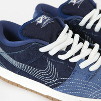 Nike SB Dunk Low Pro Premium 'Sashiko' Shoes in Mystic Navy and Sail and Mystic Navy thumbnail