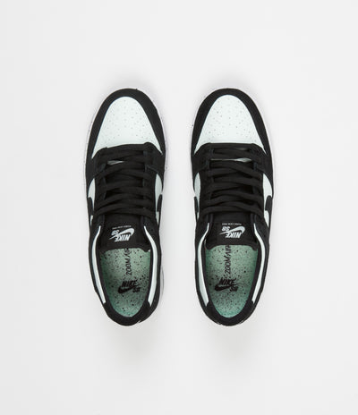 Nike SB Dunk Low Pro Shoes - Black / Black - Barely Green - White