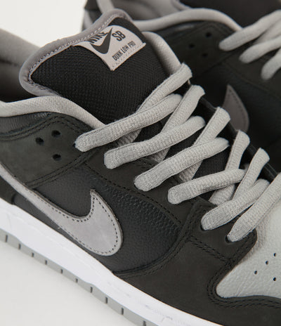 Nike SB Dunk Low Pro Shoes - Black / Medium Grey - Black - White