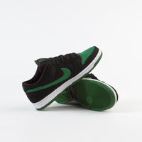 Nike SB Dunk Low Pro Shoes - Black / Pine Green - Black - White thumbnail