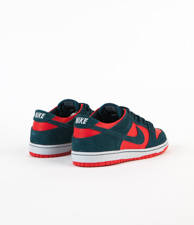 Nike SB Dunk Low Pro Shoes - Nightshade / Nightshade - Chile Red