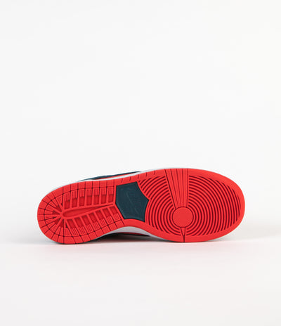 Nike SB Dunk Low Pro Shoes - Nightshade / Nightshade - Chile Red