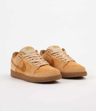 Nike SB Dunk Low Shoes - Dune / Twig - Wheat - Gum Medium Brown