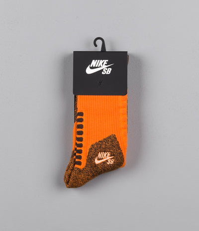 Nike SB Elite Crew Socks - Clay Orange / Baroque Brown / Peach Cream