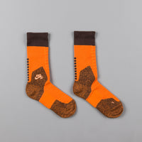 Nike SB Elite Crew Socks - Clay Orange / Baroque Brown / Peach Cream thumbnail