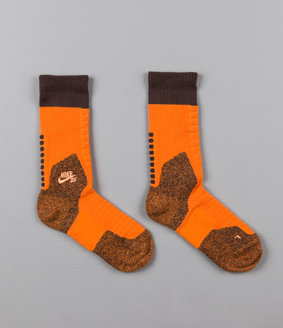 Nike SB Elite Crew Socks - Clay Orange / Baroque Brown / Peach Cream