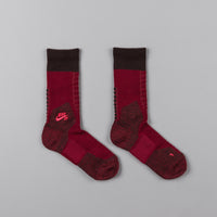 Nike SB Elite Crew Socks - Team Red / Velvet Brown / Ember Glow thumbnail