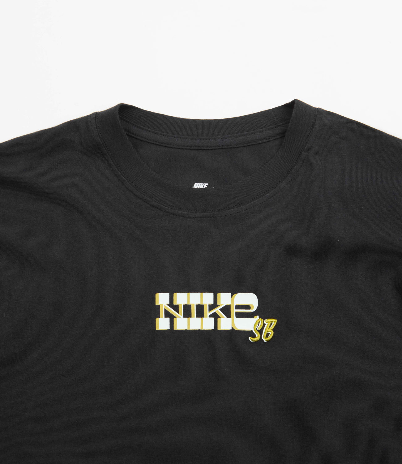 Nike SB Embroidered Block T-Shirt Black Flatspot