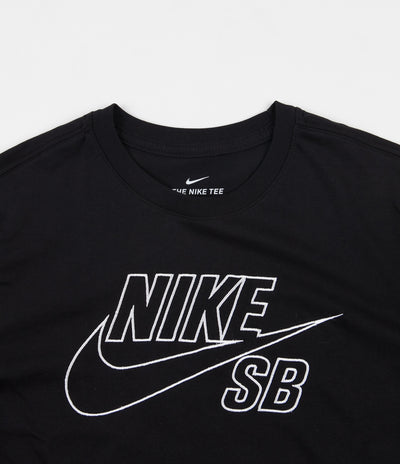 Nike SB Embroidered Logo T-Shirt - Black / White
