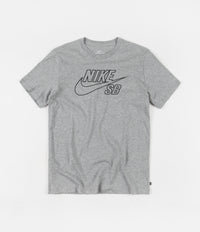Nike SB Embroidered Logo T-Shirt - Dark Grey Heather / Black