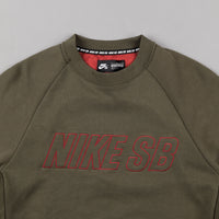 Nike SB Everett Reveal Crewneck Sweatshirt - Cargo Khaki / Dark Cayenne thumbnail