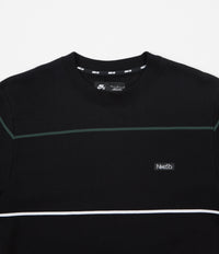Nike SB Everett Stripe Crewneck Sweatshirt Black Black Flatspot