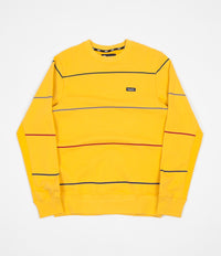 Nike SB Everett Stripe Crewneck Sweatshirt - Yellow Ochre / Obsidian