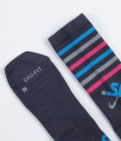 Nike SB Everyday Max Lightweight Crew Socks (3 Pair) - Black / Multicolour