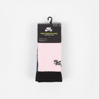 Nike SB Everyday Max Lightweight Crew Socks (3 Pair) - Green / Multicolour thumbnail