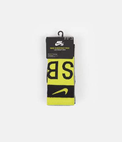 Nike SB Everyday Max Lightweight Crew Socks (3 Pair) - Multicolour / Black