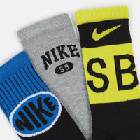 Nike SB Everyday Max Lightweight Crew Socks (3 Pair) - Multicolour / Black thumbnail