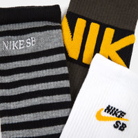 Nike SB Everyday Max Lightweight Crew Socks (3 Pair) - Multicolour / White thumbnail