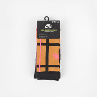 Nike SB Everyday Max Lightweight Crew Socks (3 Pair) - Orange / Multicolour thumbnail