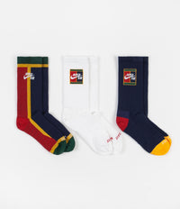 Nike SB Everyday Max Lightweight Socks (3 Pair) - Black / White / Navy / Red