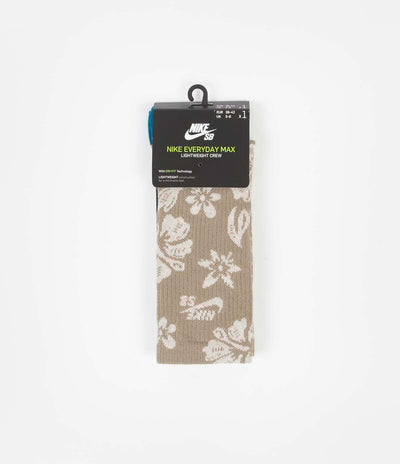 Nike SB Everyday Max Lightweight Socks - Khaki / Nep Graphic 1