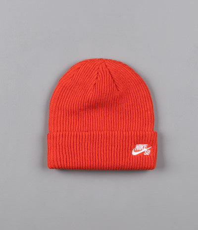 Nike SB Fisherman Beanie - Max Orange / White