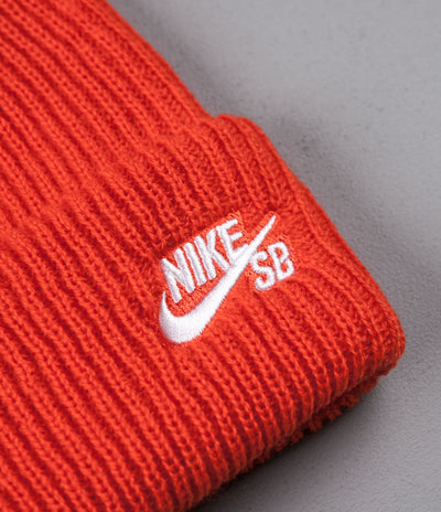 Nike SB Fisherman Beanie - Max Orange / White