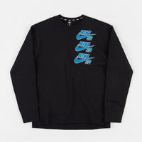 Nike SB Fleece Triple Stack Crewneck Sweatshirt - Black / Blue Stardust thumbnail