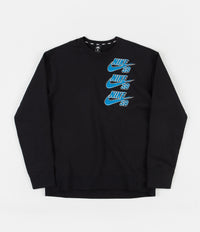 Nike SB Fleece Triple Stack Crewneck Sweatshirt - Black / Blue Stardust