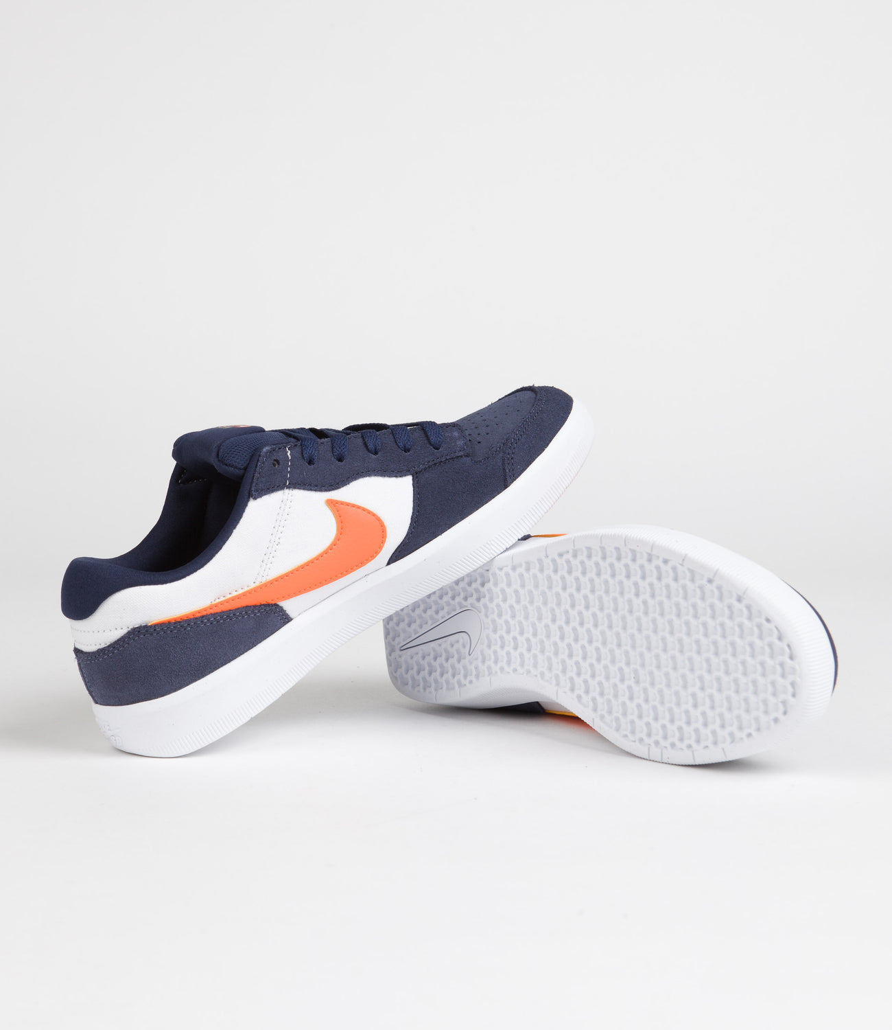 Nike SB Force 58 Shoes Midnight Navy Safety Orange White