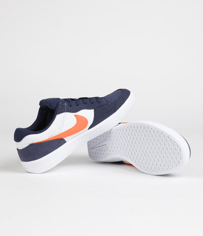 Nike SB Force 58 Shoes - Midnight Navy / Safety Orange - White