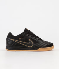 Nike SB Gato Shoes in Black and Black and Metallic Gold - Gum Yellow