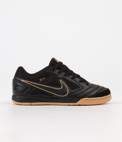 Nike SB Gato Shoes in Black and Black and Metallic Gold - Gum Yellow
