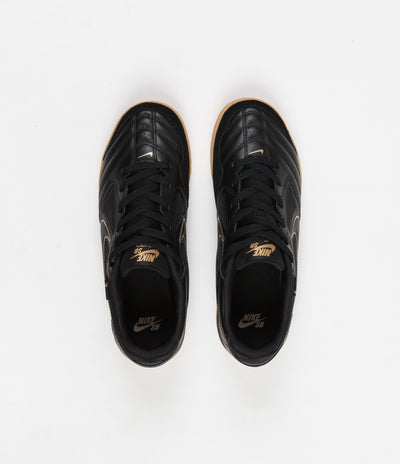 Nike SB Gato Shoes in Black and Black and Metallic Gold - Gum Yellow
