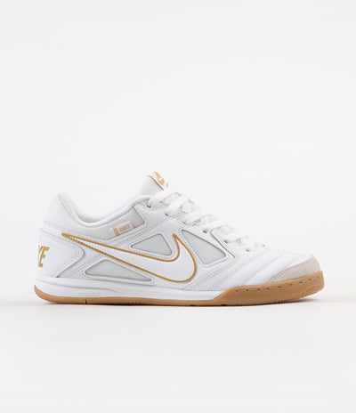 Nike SB Gato Shoes - White / White - Metallic Gold