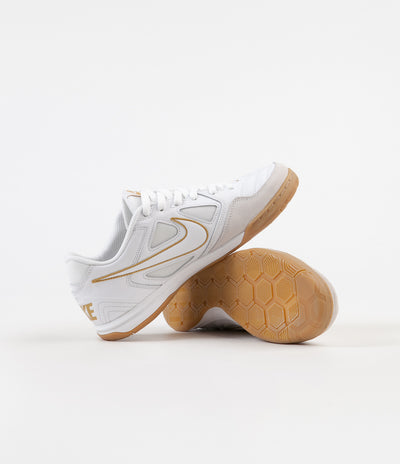 Nike SB Gato Shoes - White / White - Metallic Gold